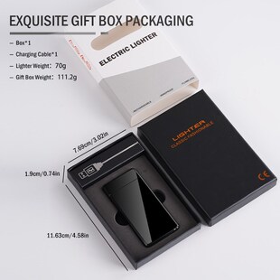 USB Metal Lighter商务点烟器Business style Gift Dual Men Arc