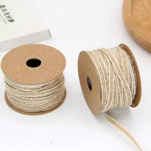 5M/Roll Width 0.5cm Jute Burlap Rolls Hessian Ribbon With La