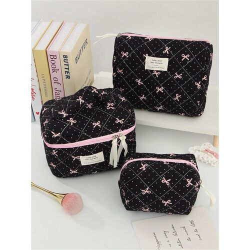 1pc/set ow Quilted Makeup ag, Multifunctional Portable Makeu