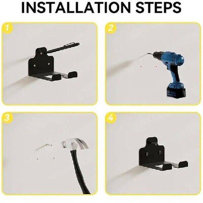 Garage Weedeater Hanger Heavy Duty Trimmer Rack Wall