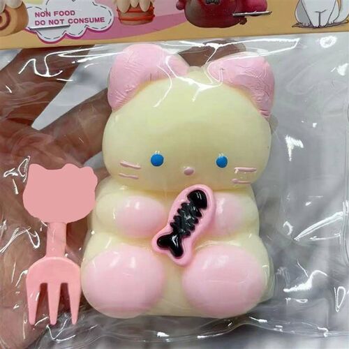 Cat Dog Taba Squishy Cartoon Ice Cream Cat Super Cute Mud Fe