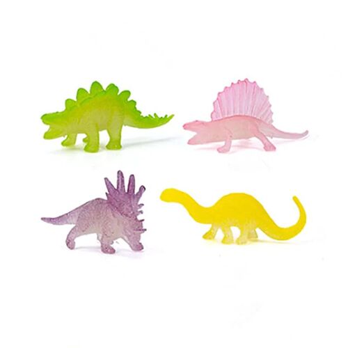 16pcs Luminous Mini Dinosaur Model Toy Plastic Glow in the D