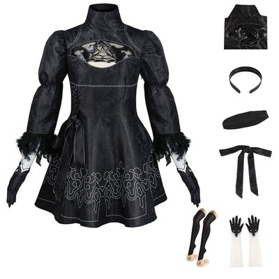 Nier Automata Cosplay Costume Yorha 2B sexy Outfit Games Sui