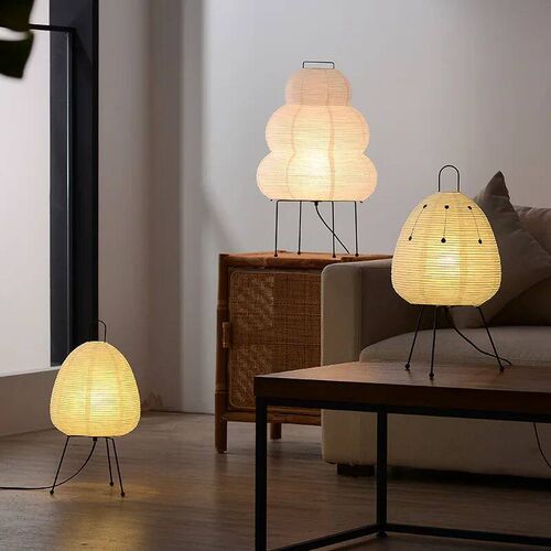 Japanese Rice Paper Lantern Led Table Lamp Living Room Bedro