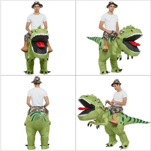 Ride-on Inflatable Dinosaur Costume Suitable for Halloween P