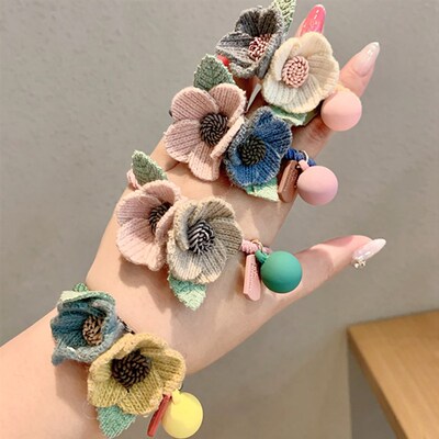 2023 Hot Korean Version Of The New Rose Flower Head Rope Gir
