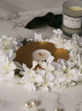 Iron Plate Candle Holder Pillar Art Decorative Pedestal For