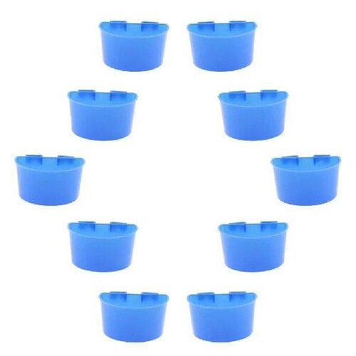 10 Pcs Semi-circular Feeding Bowl Feeding Dispenser for