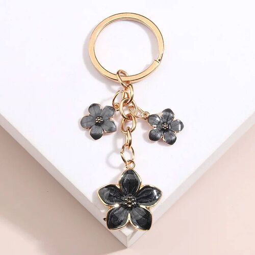 Cute Plant Keychain Sakura Flower Key Ring Enamel Key Chains