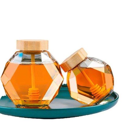 Hexagonal Jam Jars , Transparent Glass  Jar Bottles for s,