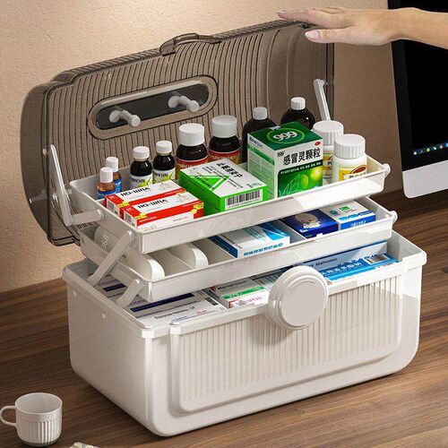 Storage multi-layer medical kit, home first aid kit, home em