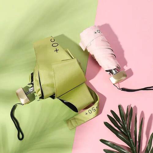 1Pc 55% Off Mini Sun Umbrella Pocket Rain Umbrella Vinyl Fol