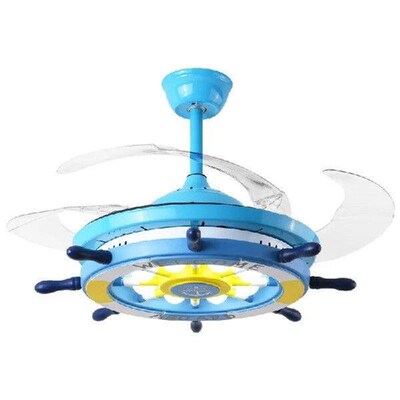 Nordic kids bedroom decor led ceiling fan light lamp dining