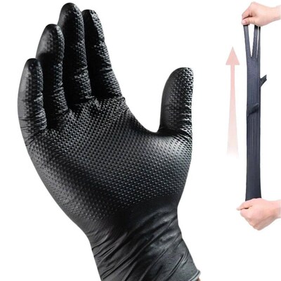 Heavy Duty Nitrile Gloves 8Mil Extra Thick Mechanic Home Gar