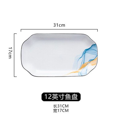 Ceramic Tableware DIY Set Nordic Home Dining Bowl Dishes Pla