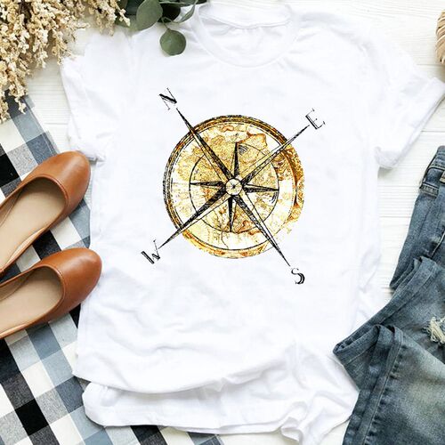 Women Lady 90s Floral World Travel Dream Fashion Cute Print