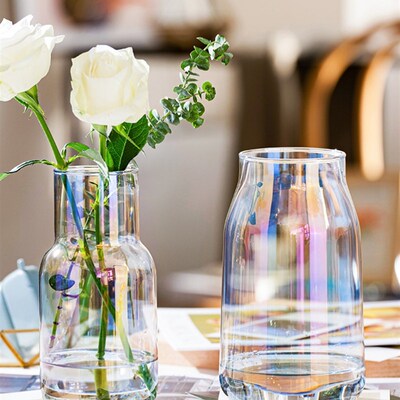 Flower Vase Decoration Home Plastic Vase White Imitation Cer