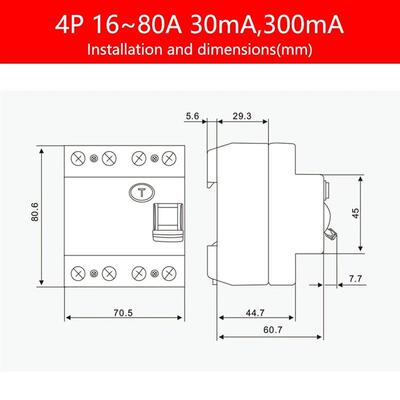 2P Residual differential current Circuit breaker RCCB RCD 30