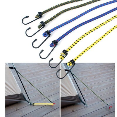 6pcs Elastic Bungee Cord Set Luggage Straps Rope Hooks Stret