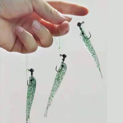 5pcs Fishing Bait Cluster Lure 3D Eyes Soft Bait Fishing Bai