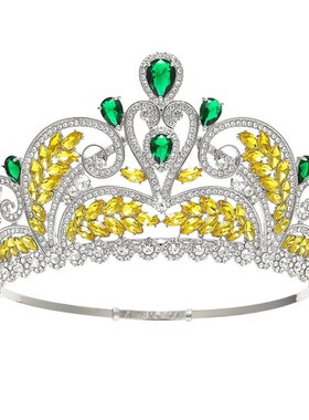 Inlay Cubic Zirconia Bride Crown Beauty Pageant Crown For Qu