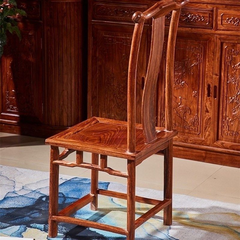 红木椅子大官帽刺猬紫檀餐桌椅实木靠背椅中式花梨木办公椅主人椅,住宅家具,红木椅凳,淘宝优惠券,粉丝福利购,淘宝优惠卷