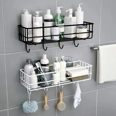 Bathroom Shower Shelf With Hooks Kitchen Organizer Shelves C