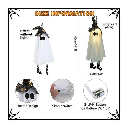 1pcs Halloween LED Light Up Witch Ghost for Halloween