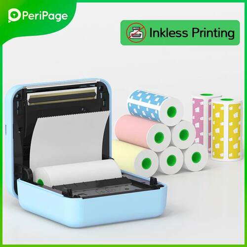 7 Colors Peripage A6 304DPI Mini Photo Printer Notes er Labe