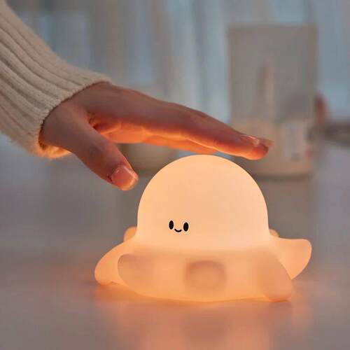 Baby Octopus Patting Light, Cute Animals Silicone Night Ligh