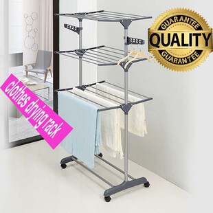 fold laundry garment clothes hanger rack dryer 杆衣架 drying