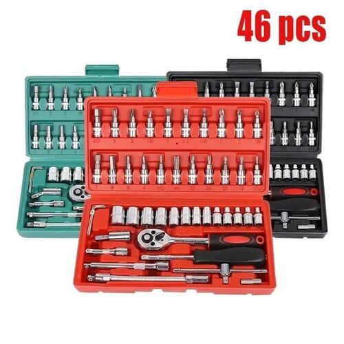 46/53 Piece/Set 1/4-Inch NEW Car Repair Tool Kit  Socket Set