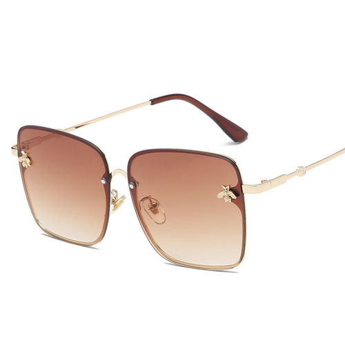 Luxury Sunglasses for Women Men Retro Metal Grandient Shades