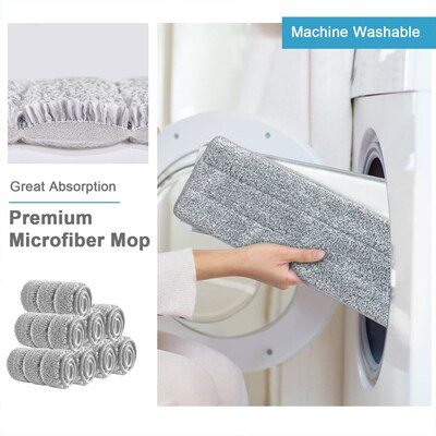 Household mop and bucket set Flat mops with wringer mop pads