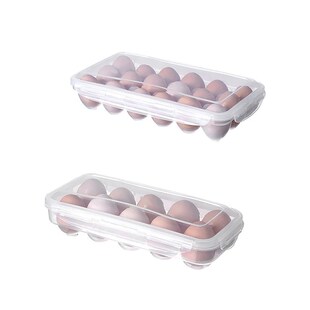 10/18 Grid Egg Storage Box Egg Tray with Lid Kitchen Refrige