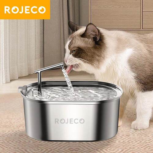 Stainless Steel Cat Water Fountain Automatic Cat Drinker Dri