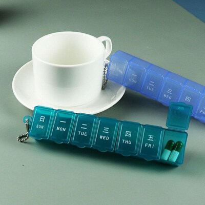 Pill Box Holder Weekly Medicine Storage Organizer Container