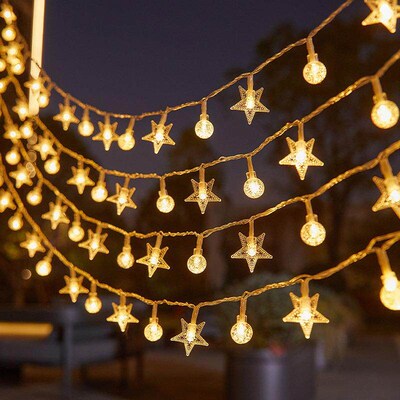 String Light Solar 200 LEDs Fairy Lights Outdoor Garden Wedd