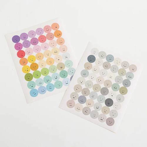 3pcs/set Stickers Cute Smile Face Diary DIY Decorative Stick