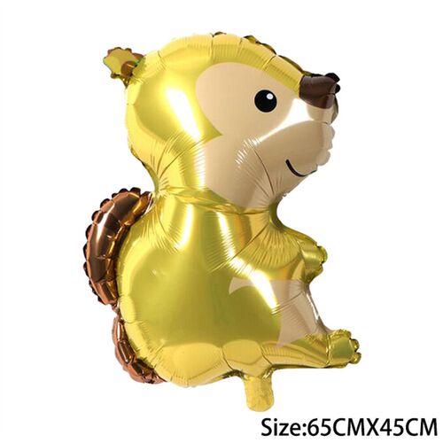 Fox Hedgehog Raccoon Deer Animal Foil Balloons Birthday Wood