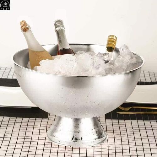 Big stainless steel champagne tub ice bucket bar ice grain