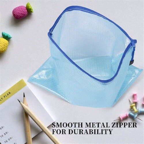 16Pcs Mesh Zipper Pouch Document Bag,Waterproof Zip File