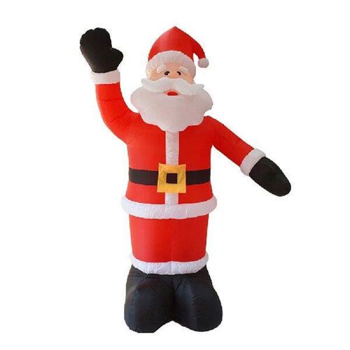 Inflatable Waving Hand Santa Claus with LED Light Cartoon