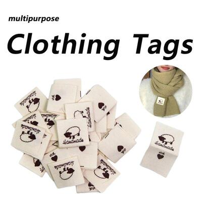 50/100/150PCS+Handmade+with+Cloth+Garment+Labels+Cartoon+Pat