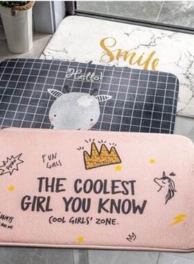 Absorbent felt bedroom entrance door mat bathroom rug carpet