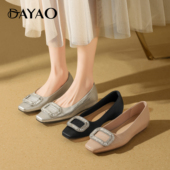 上班通勤女鞋 大尧方头水钻方扣内增高气质舒适单鞋 浅口时尚 D249