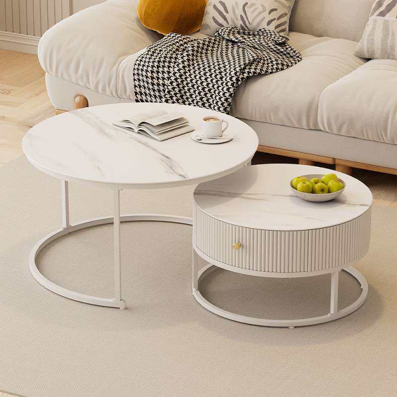 奶油风新款茶几客厅伸缩家用轻奢简约小户型网红圆桌出租屋,3C数码配件,其它配件,淘宝优惠券,粉丝福利购,淘宝优惠卷