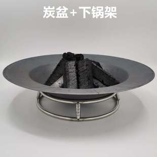 木炭铸铁盆烤火盆生铁烤火盆农村老式大铁锅铁盆家用取暖户外新款