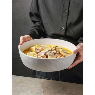 陶瓷家用碗12寸酸菜鱼麻辣烫毛血旺大号汤碗盆干锅盆酒店商用