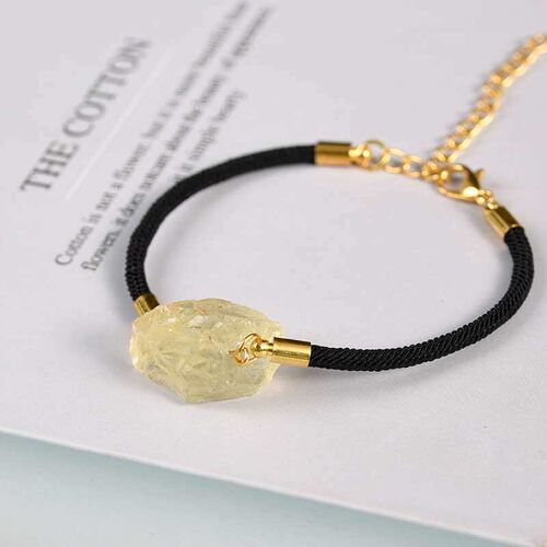 New Natural Crystal Mixed Raw Stone Rope Brlet Womens Handm